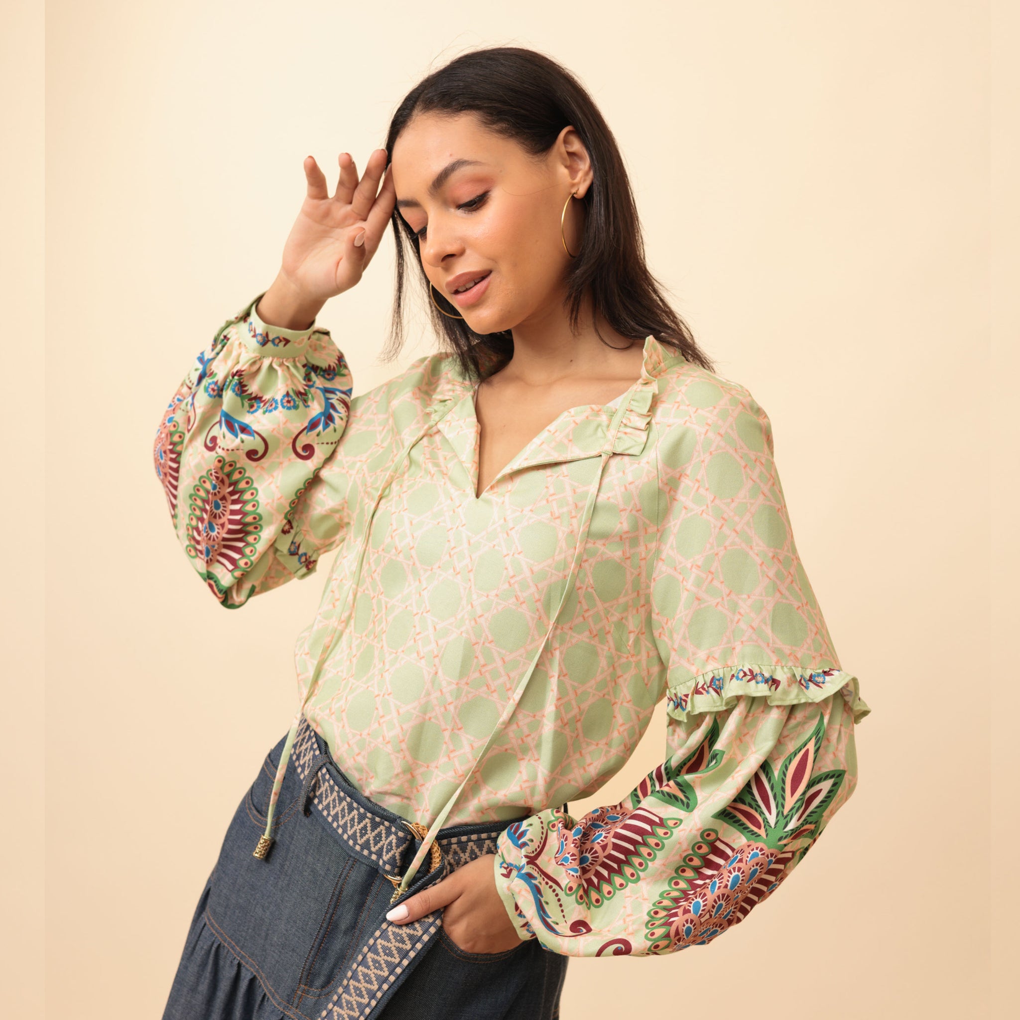 Emma Blouse - Foam Green