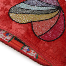 Load image into Gallery viewer, Heart Embroidered  Pochette - Orange