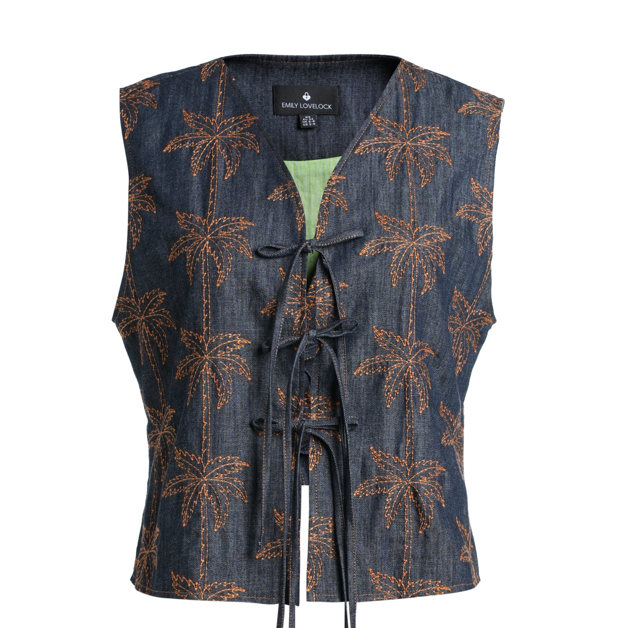Heath Denim Embroidered Gilet
