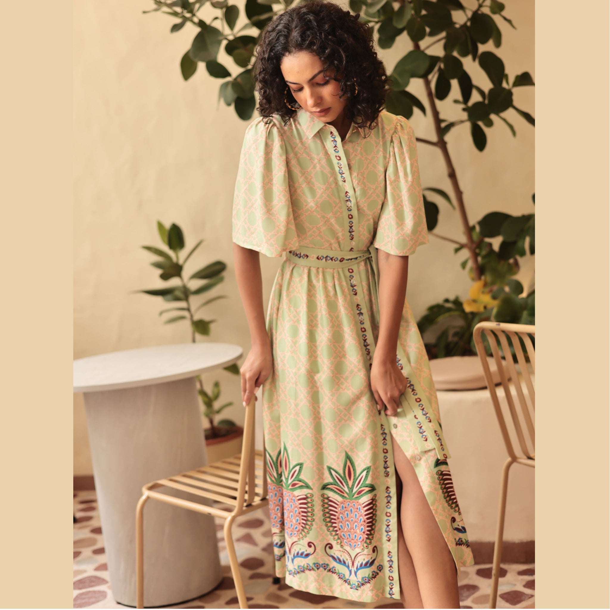 Melody Dress - Foam Green