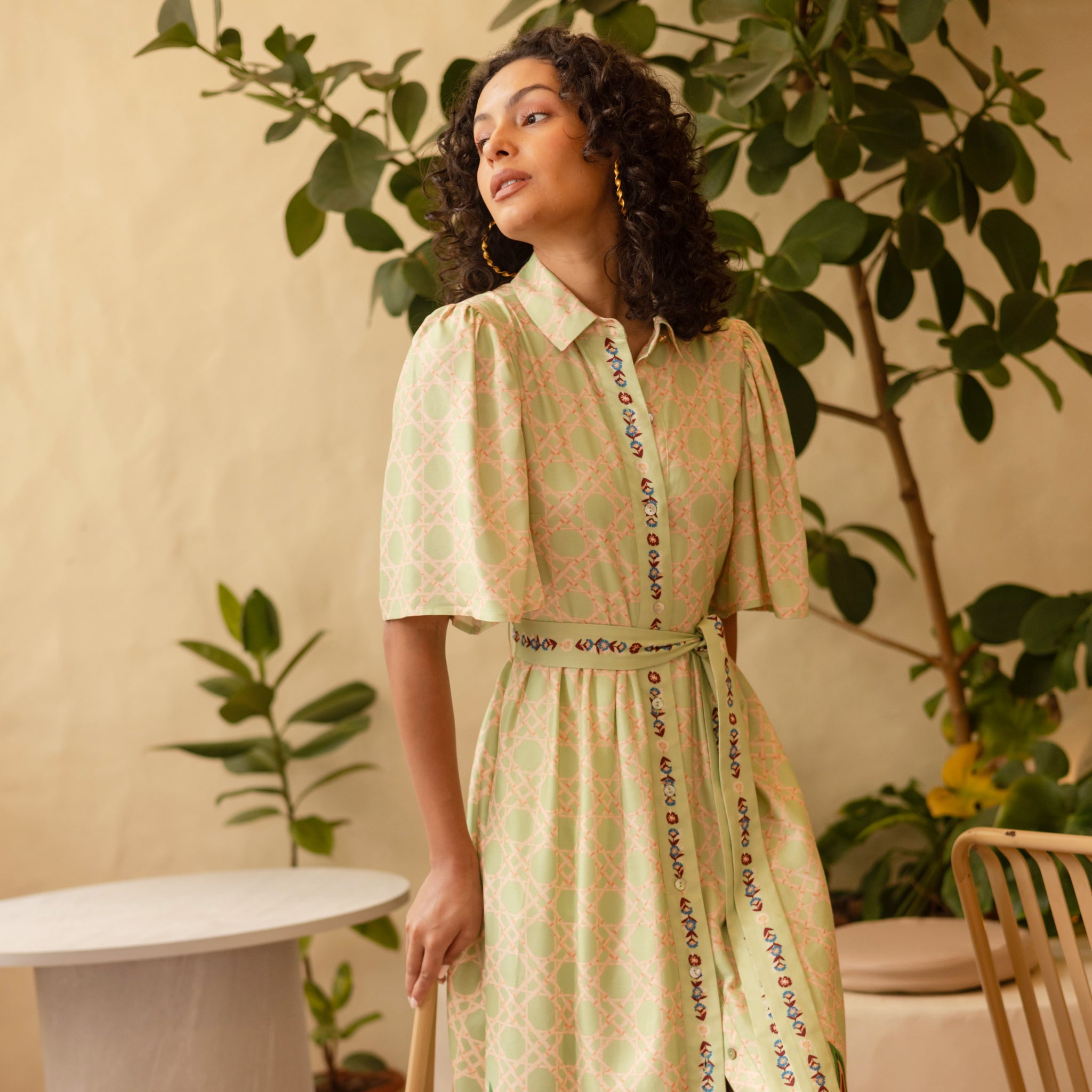 Melody Dress - Foam Green