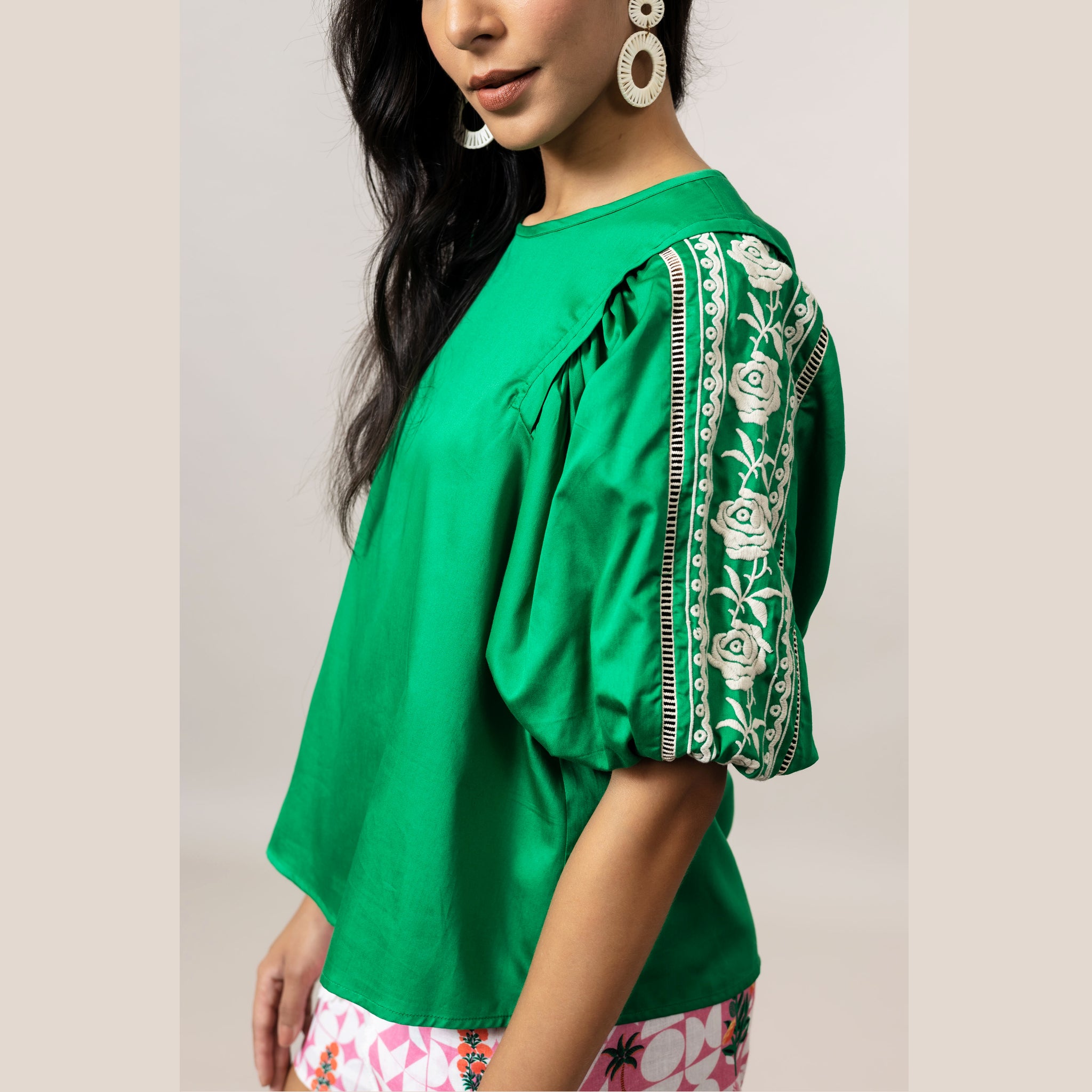 Nora Top - Jelly Bean Green