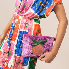 Load image into Gallery viewer, Oranges  Embroidered  Pochette - Mulberry