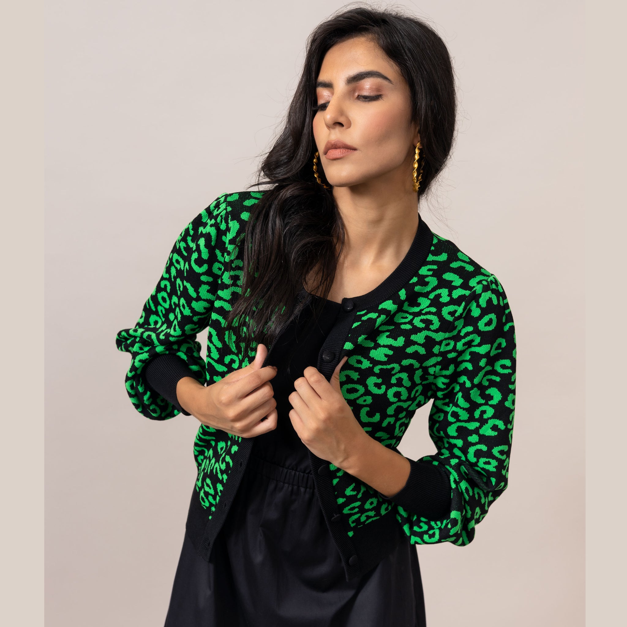 Sherry Cardigan -Jelly Bean Green