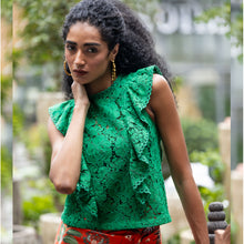 Load image into Gallery viewer, Tara Blouse - Jelly Bean Green