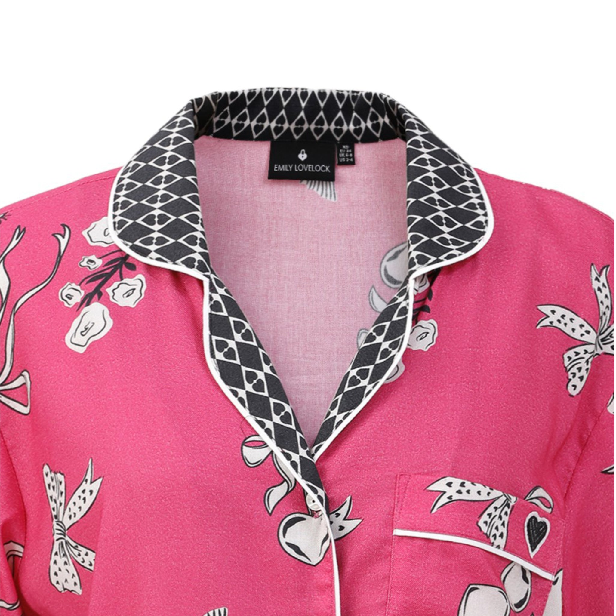 Betsy Pajama Shorts Set - Beetroot