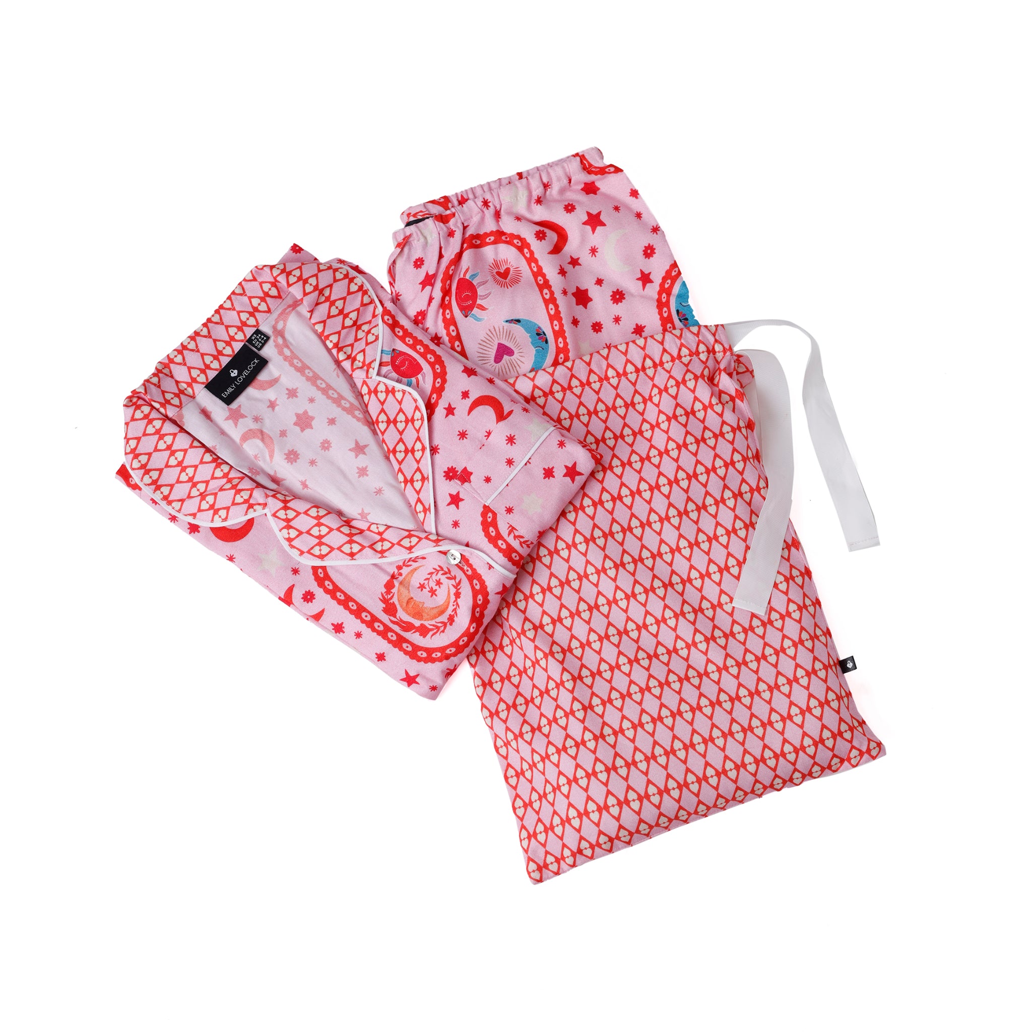 Aurora Pajama Pant Set - Pink Sorbet