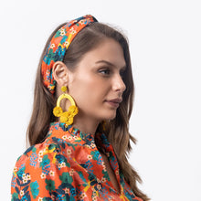Load image into Gallery viewer, Cactus Floral Headband - Orange - EMILY LOVELOCK