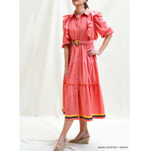 Load image into Gallery viewer, Cotton Broderie Anglaise Dress - Pink - EMILY LOVELOCK