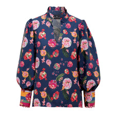 Load image into Gallery viewer, Hailey Blouse - Navy - EMILY LOVELOCK