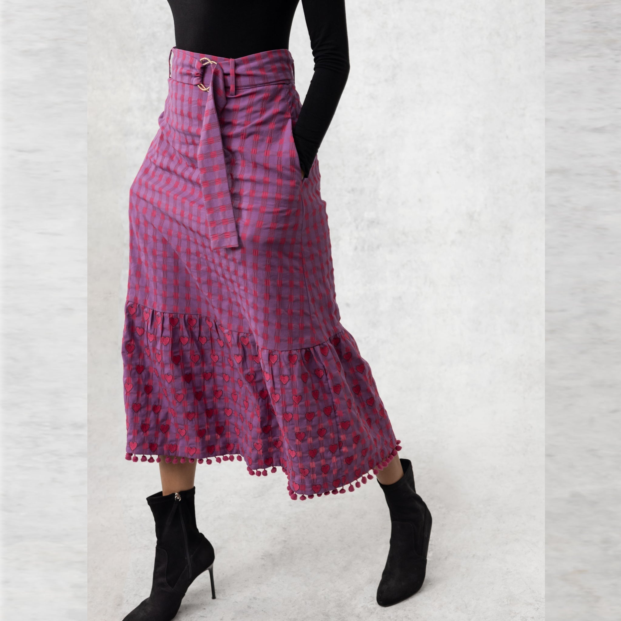 Margaret Skirt - Pink - EMILY LOVELOCK