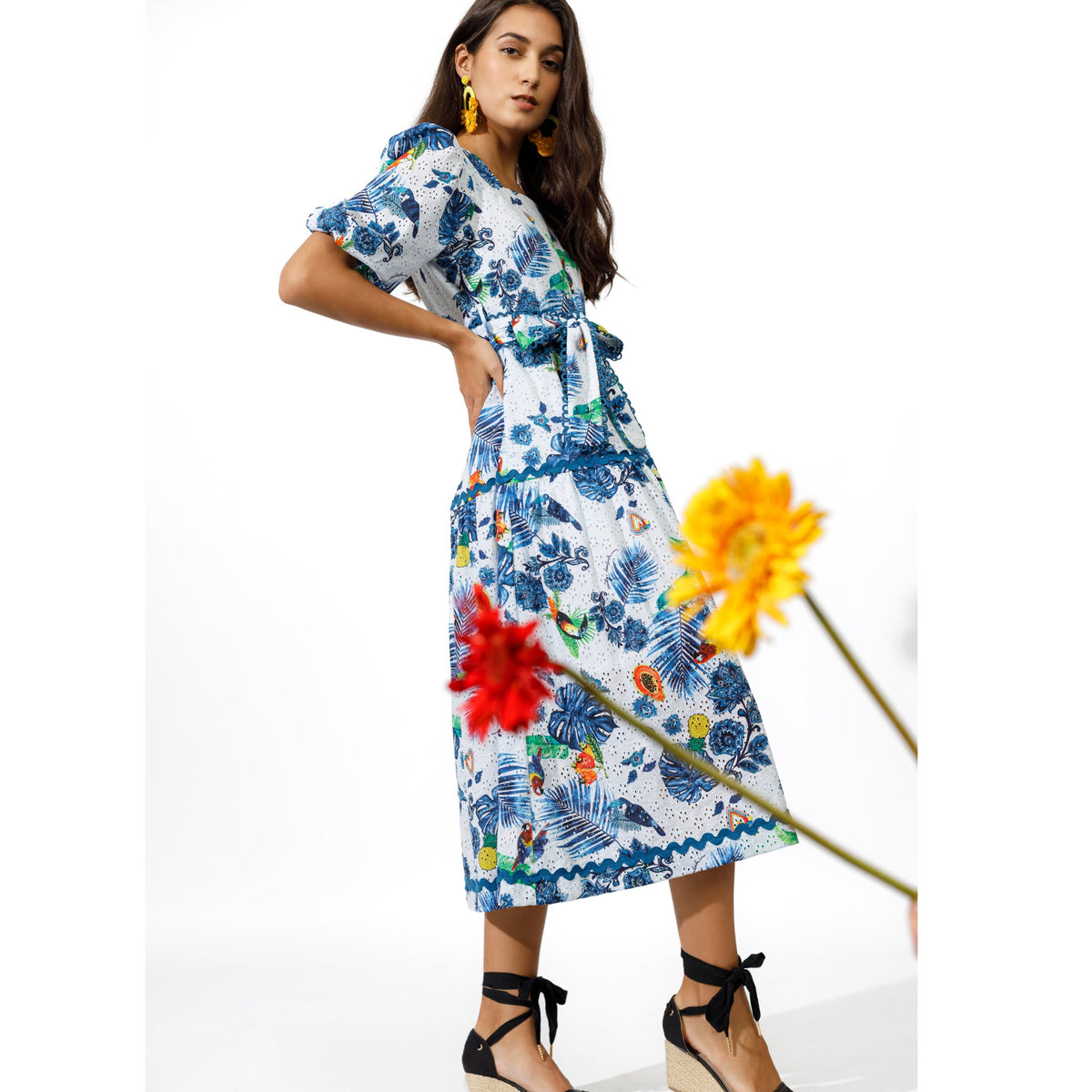 Matilda Dress - Toucan Print - EMILY LOVELOCK