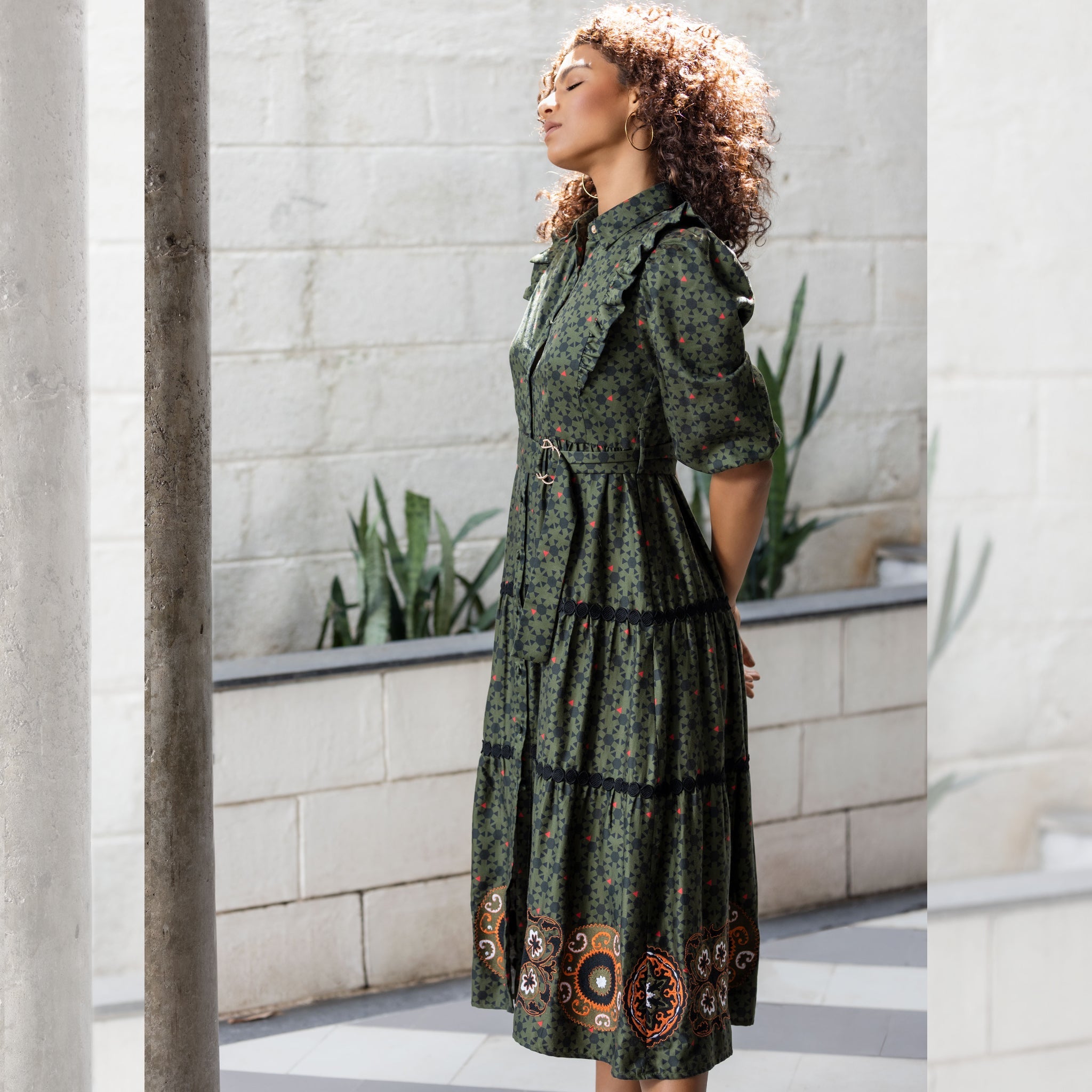 Natalie Dress - Olive - EMILY LOVELOCK