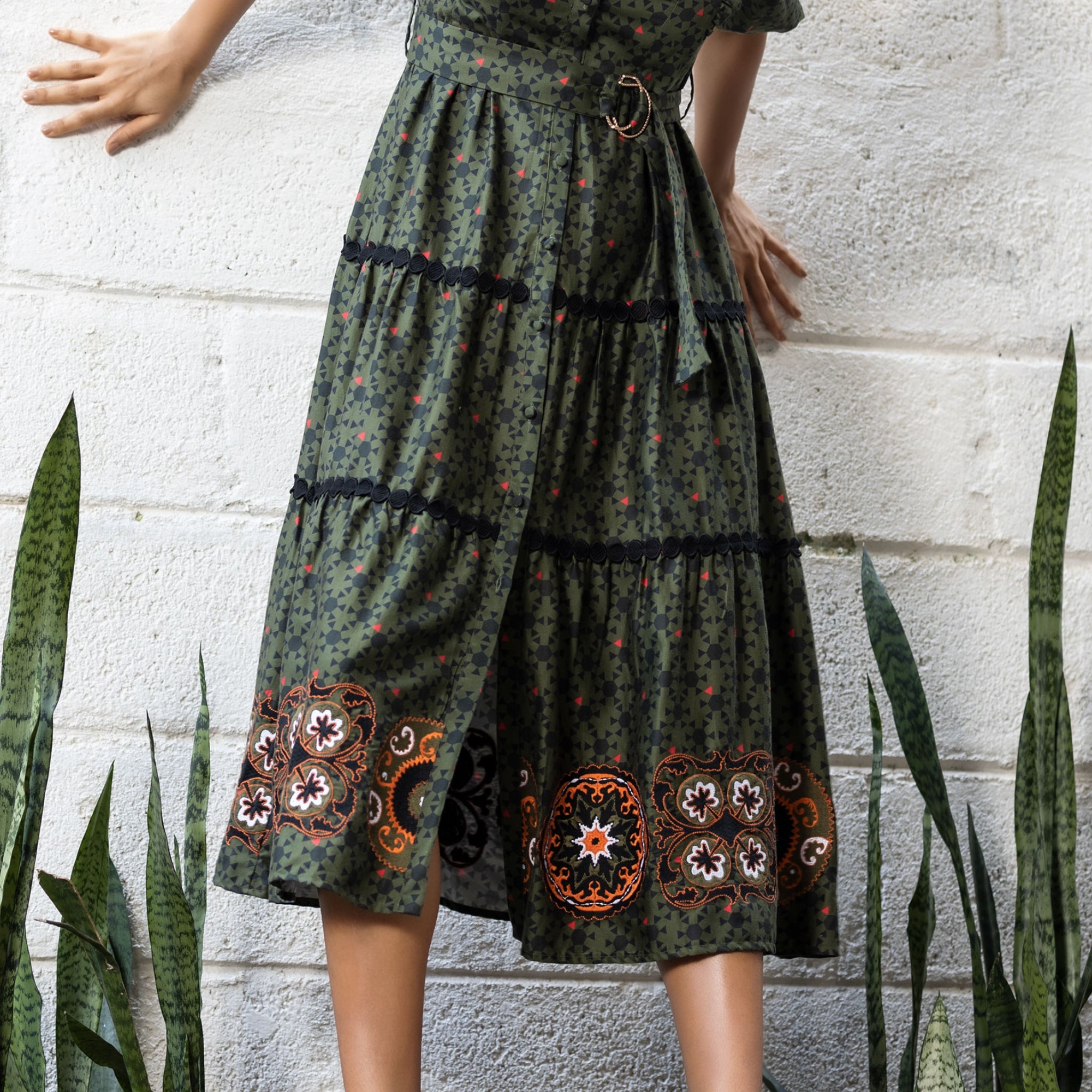 Natalie Dress - Olive - EMILY LOVELOCK