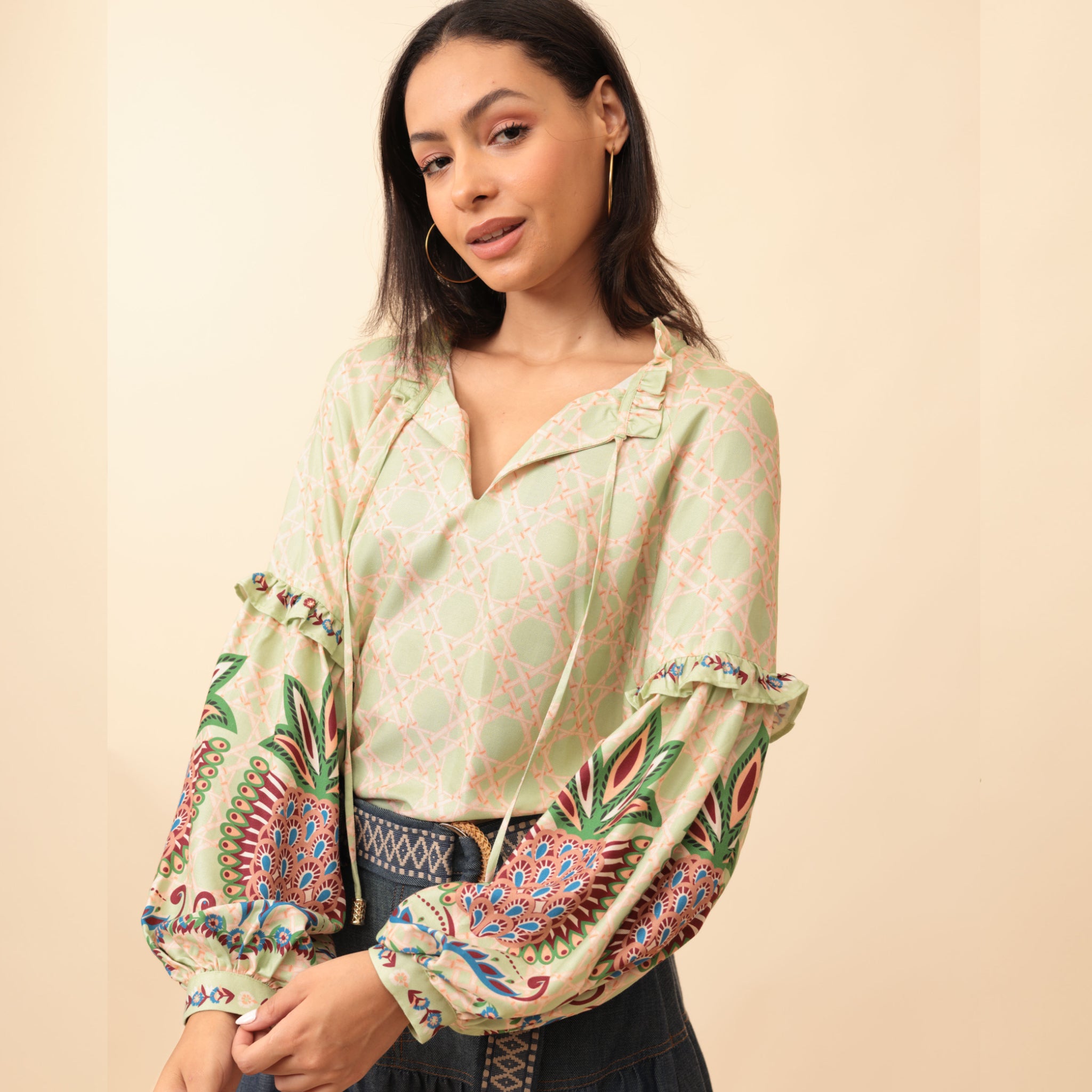 Emma Blouse - Foam Green