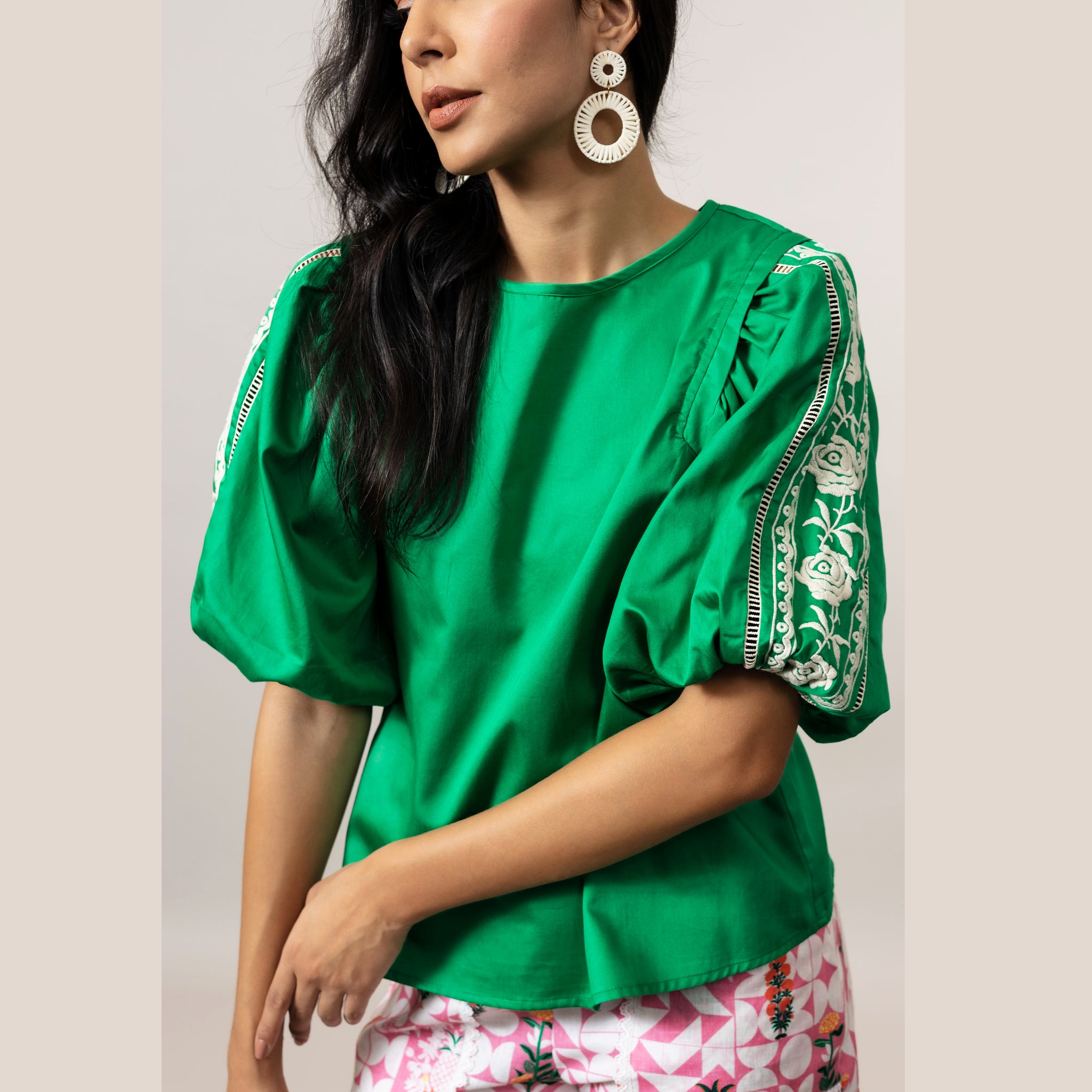 Nora Top - Jelly Bean Green