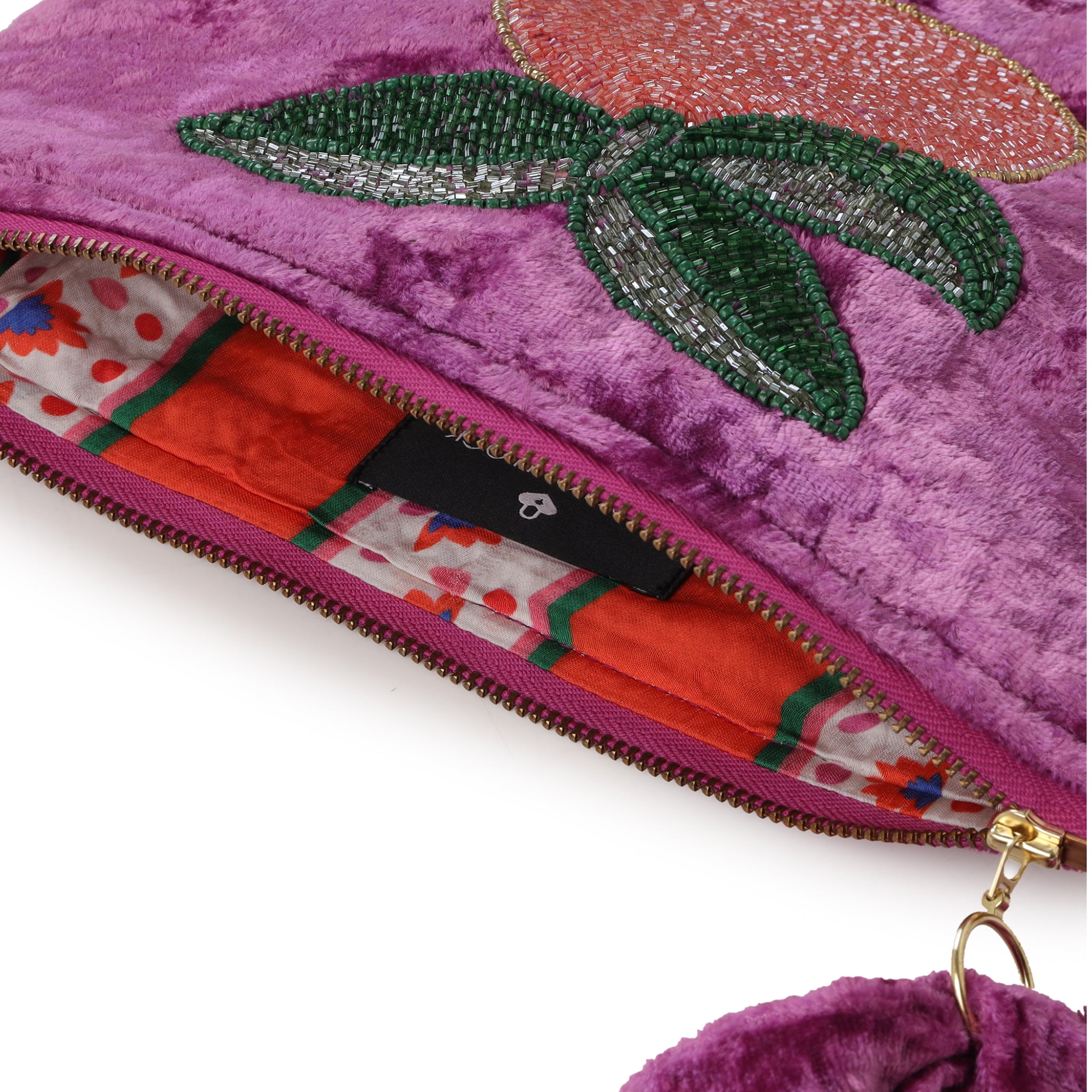 Oranges  Embroidered  Pochette - Mulberry