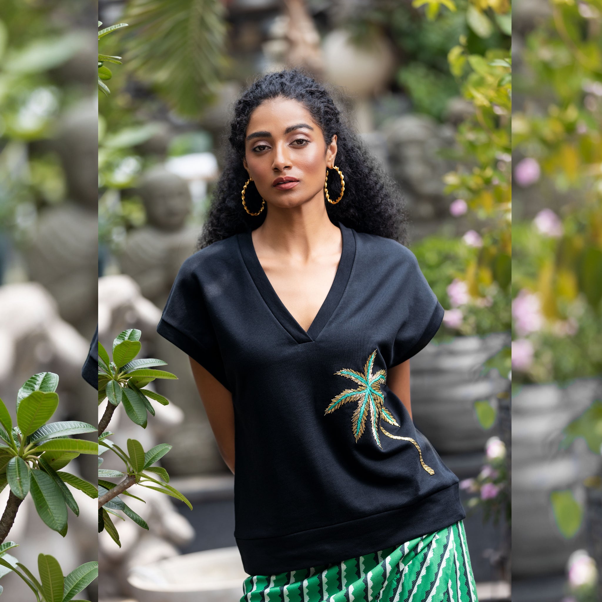 Ruth Hand Embroidered Vest - Black