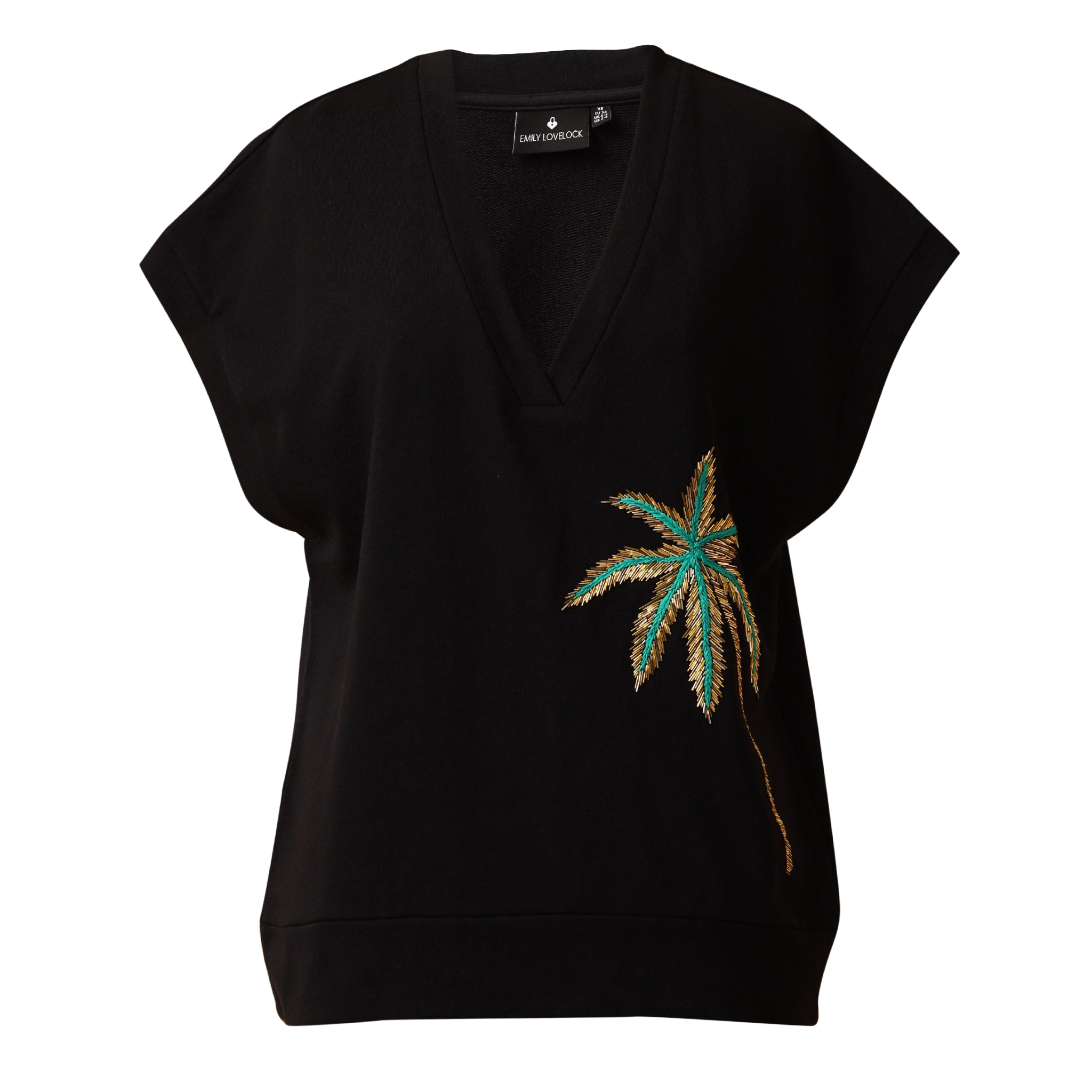 Ruth Hand Embroidered Vest - Black