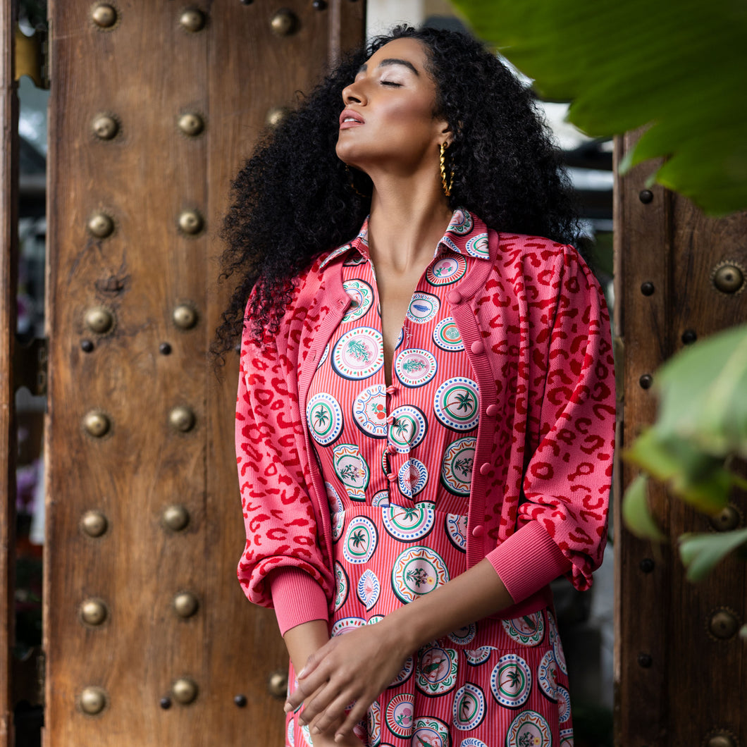 Sherry Cardigan - Flame Scarlet