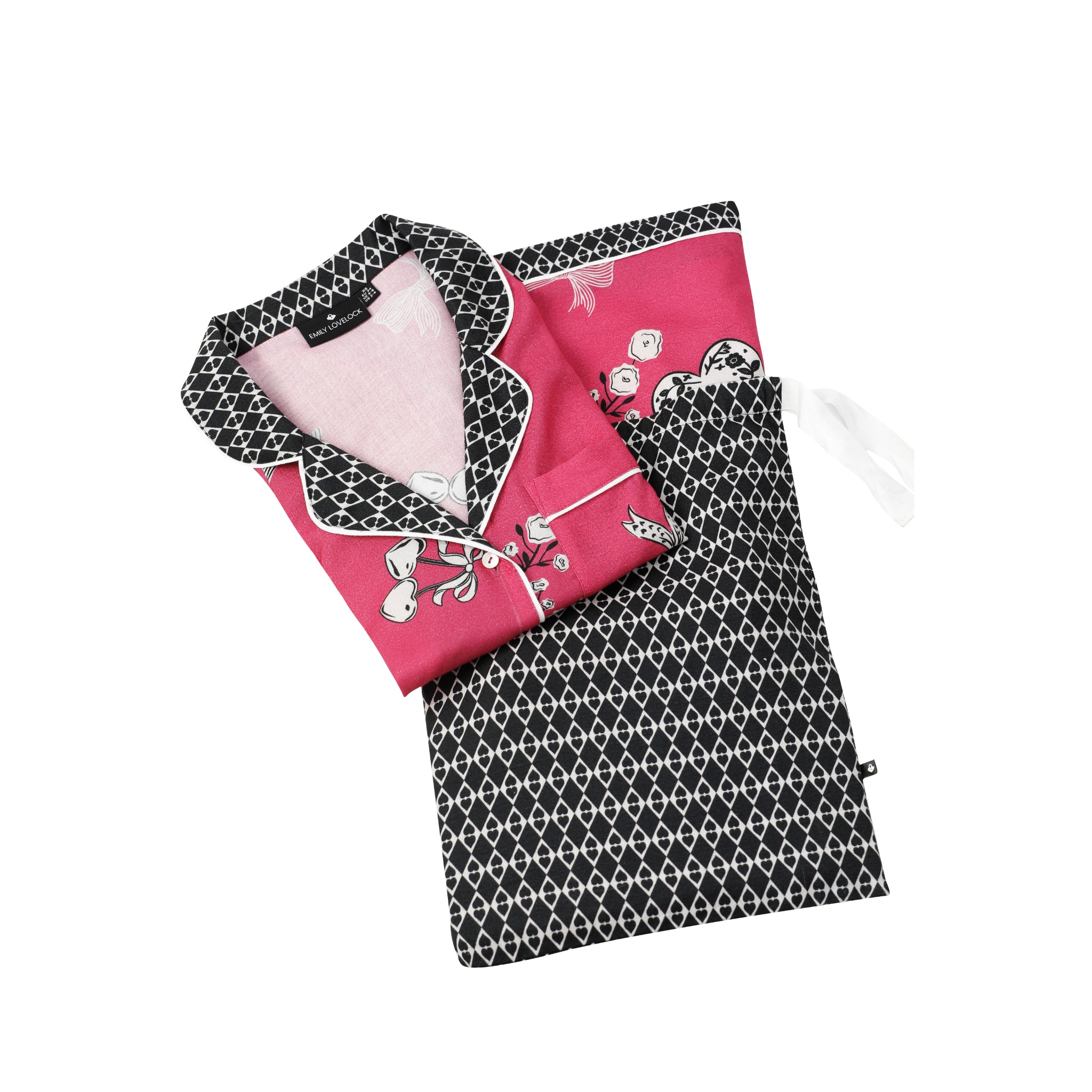 Betsy Pajama Shorts Set - Beetroot