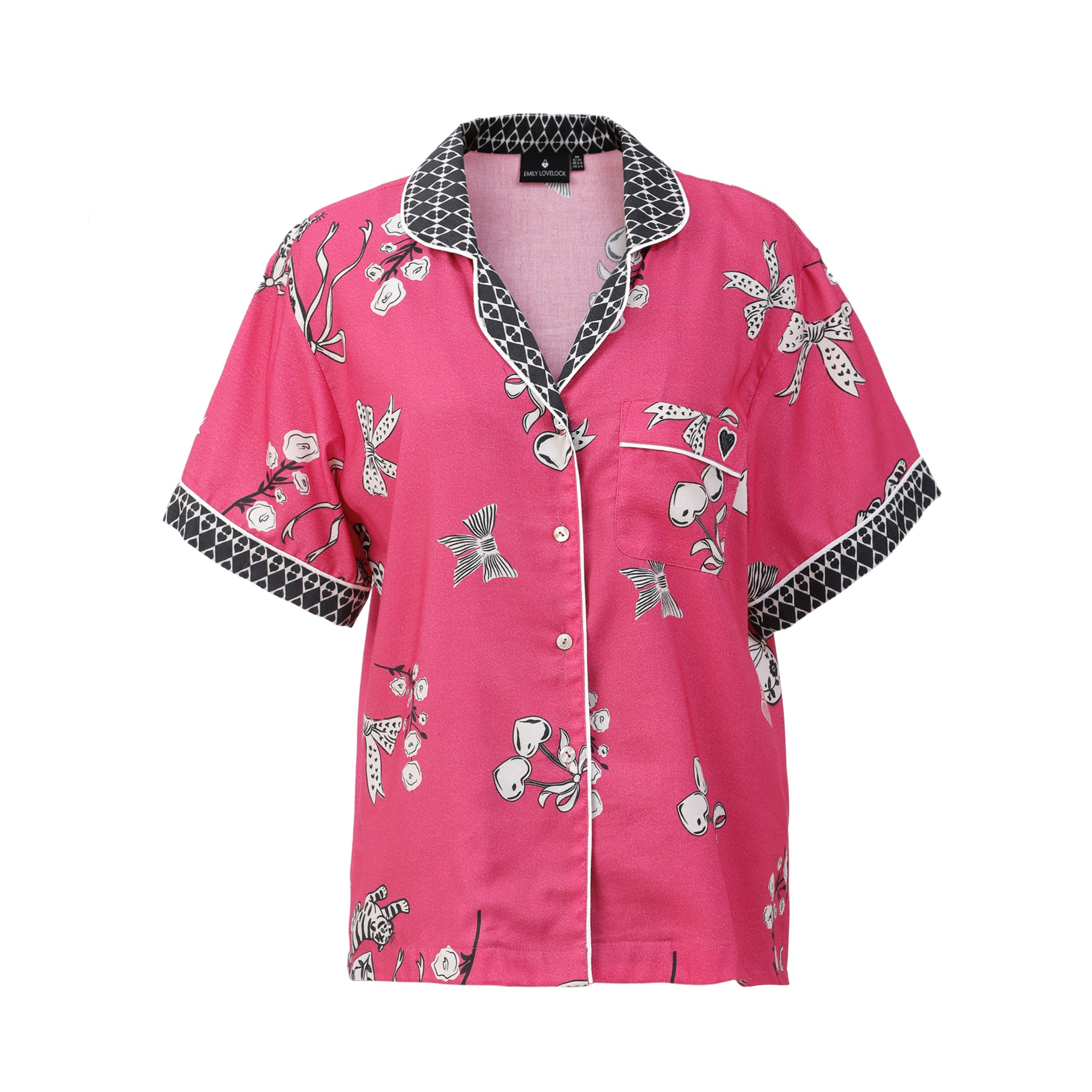 Betsy Pajama Shorts Set - Beetroot