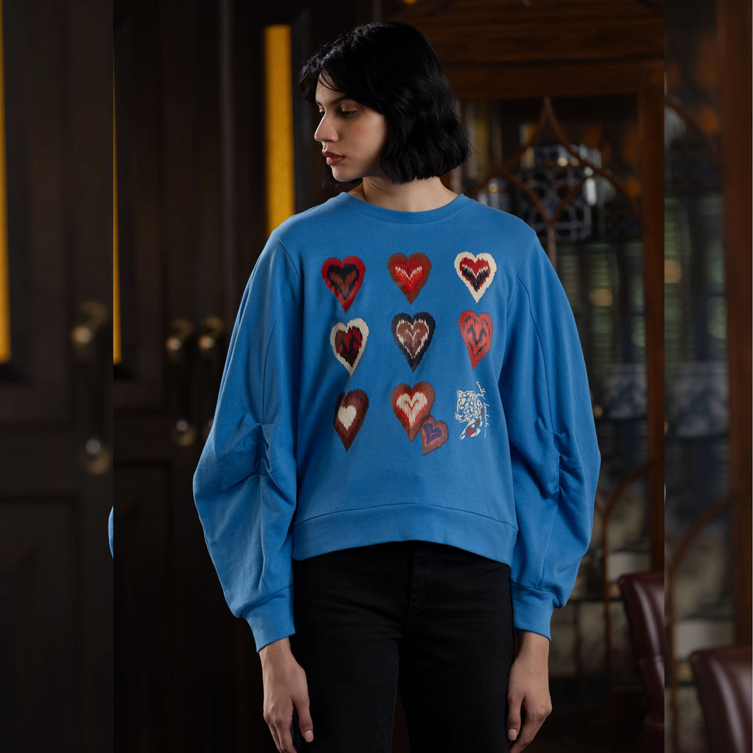 Jemma Sweatshirt - DIRECTOIRE BLUE - EMILY LOVELOCK