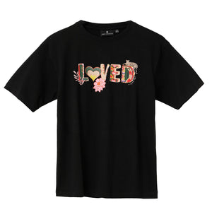 Kate T - Shirt "Loved" - Black - EMILY LOVELOCK