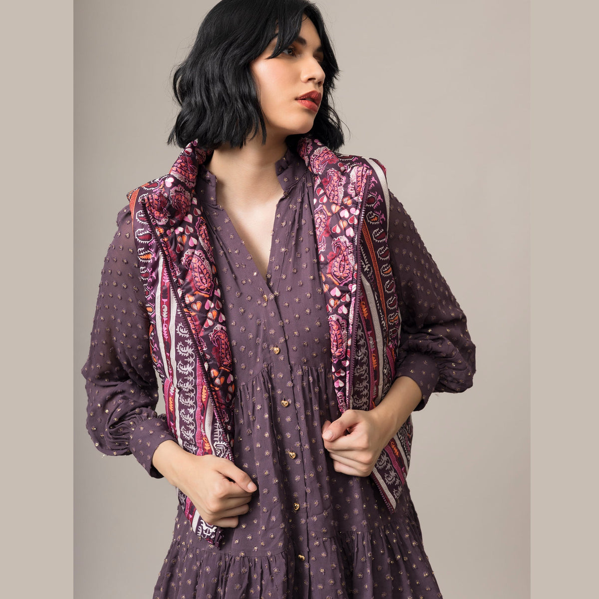 Lucy Dress - Midnight Plum - EMILY LOVELOCK