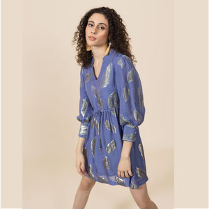 Noureen Dress - Blue - EMILY LOVELOCK