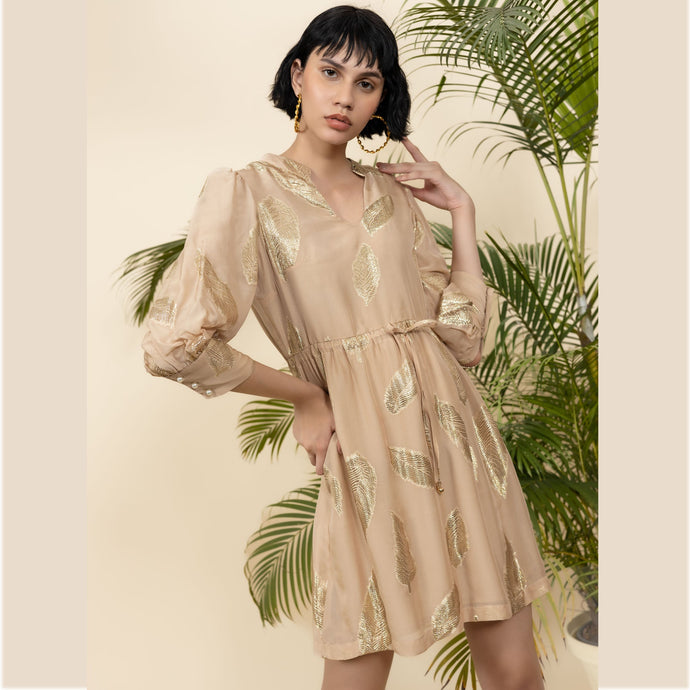 Noureen Dress - Oatmeal - EMILY LOVELOCK