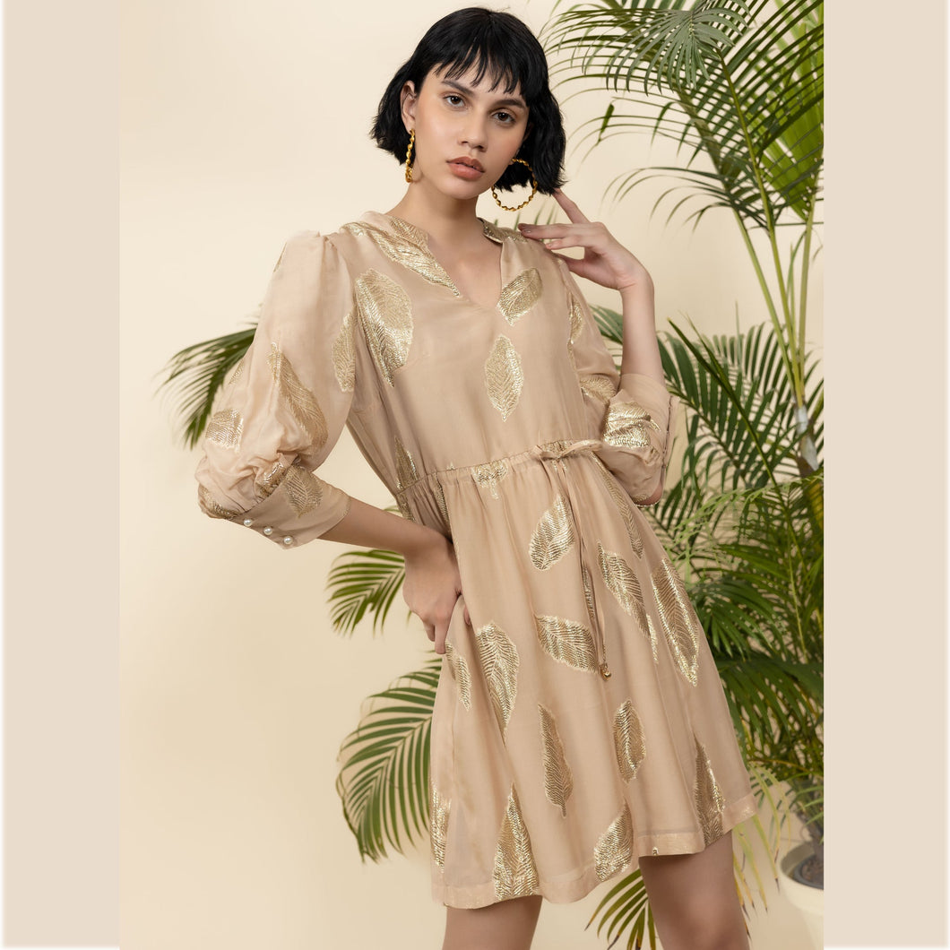 Noureen Dress - Oatmeal - EMILY LOVELOCK