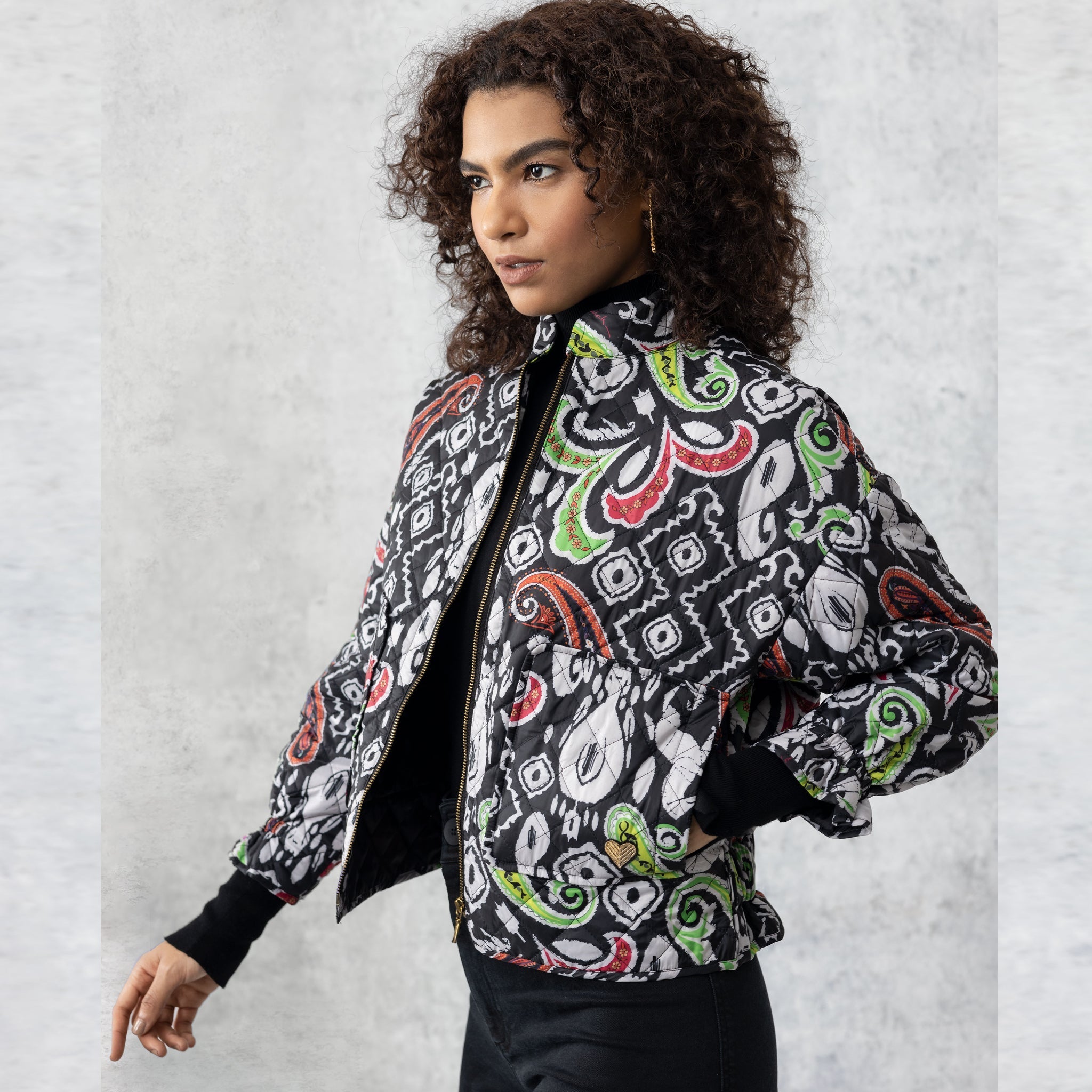 Paisley bomber jacket best sale