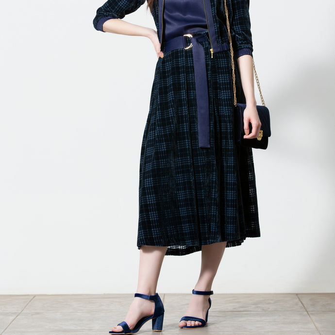 Flared Devoré Skirt - EMILY LOVELOCK