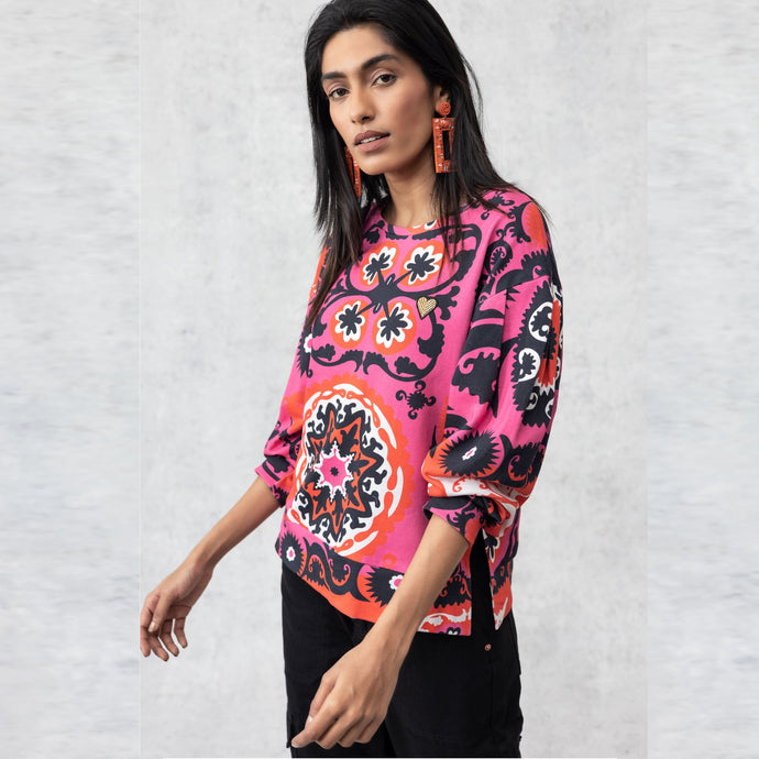 Gia Sweatshirt - Orange - EMILY LOVELOCK