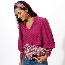 Load image into Gallery viewer, Hailey Blouse - Orchid Broderie - EMILY LOVELOCK