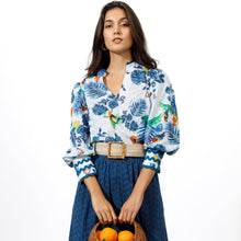 Load image into Gallery viewer, Hailey Blouse - Toucan Print - EMILY LOVELOCK