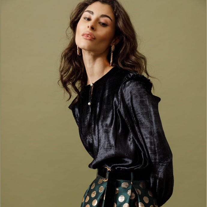 Hazel Top - Black - EMILY LOVELOCK