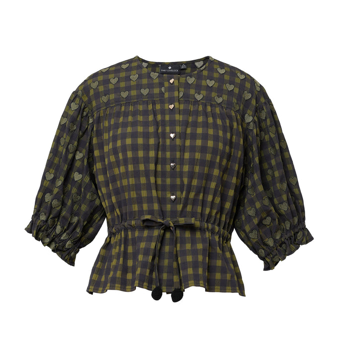 Jill Blouse - Olive - EMILY LOVELOCK