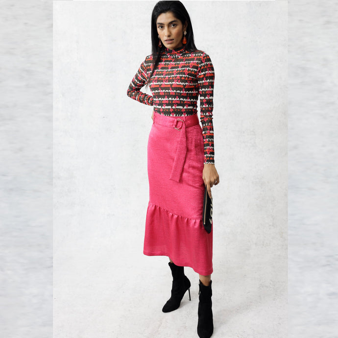 Margaret Skirt - Pink - EMILY LOVELOCK