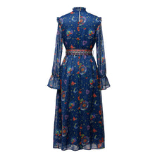 Load image into Gallery viewer, Mystic Night High Neck Dress- Blue - EMILY LOVELOCK