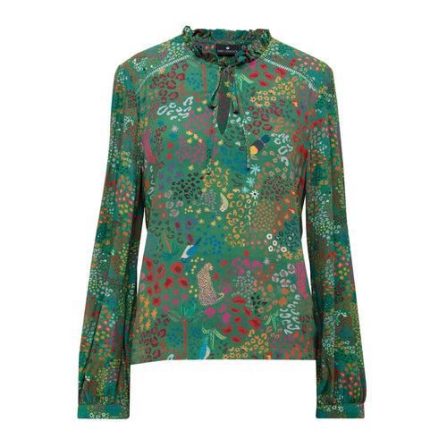 Shirley Blouse - Green Jungle - EMILY LOVELOCK