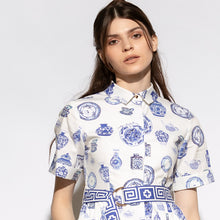 Load image into Gallery viewer, Signature Pottery Print Shirt Dress - EMILY LOVELOCK