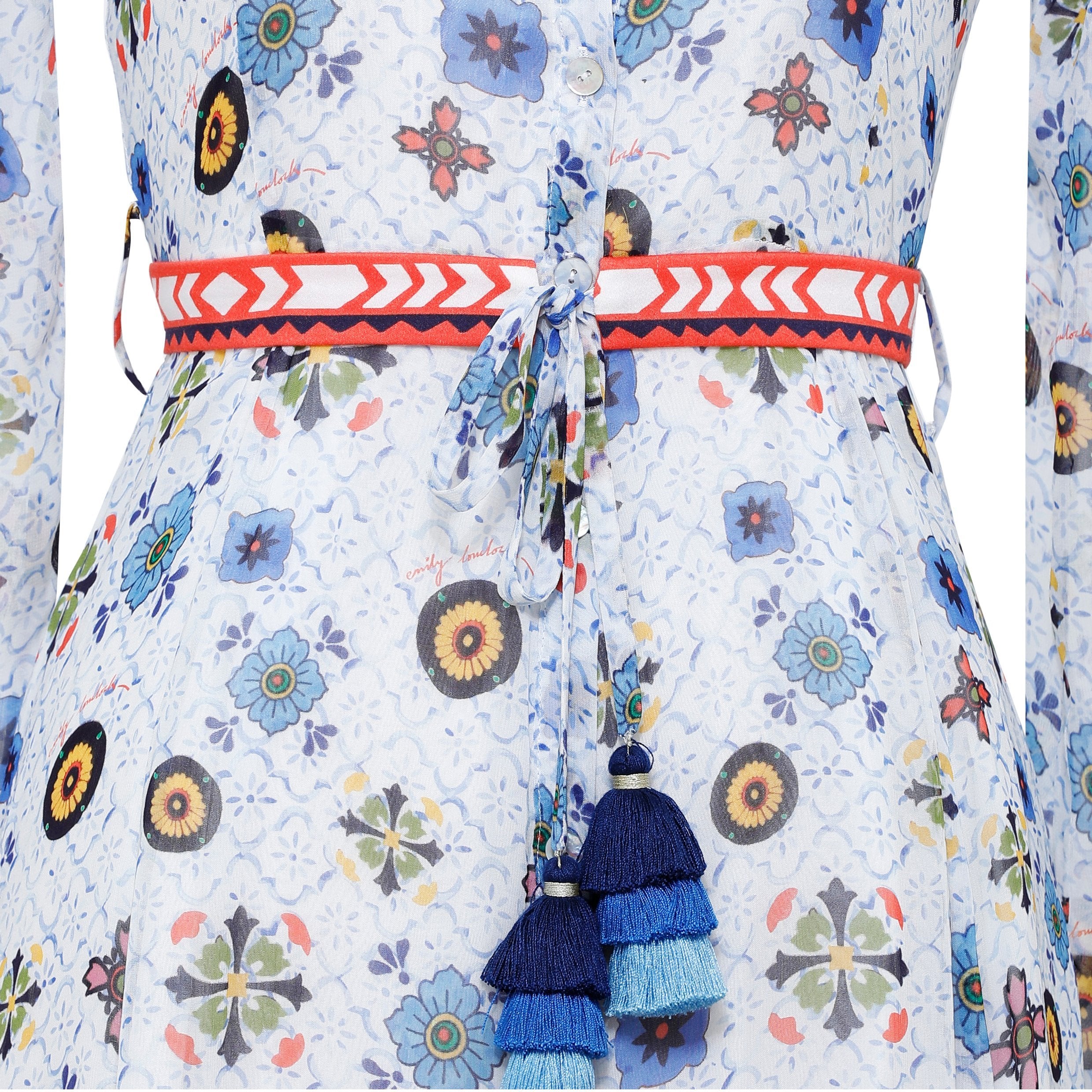 Signature Print Georgette Dress - EMILY LOVELOCK