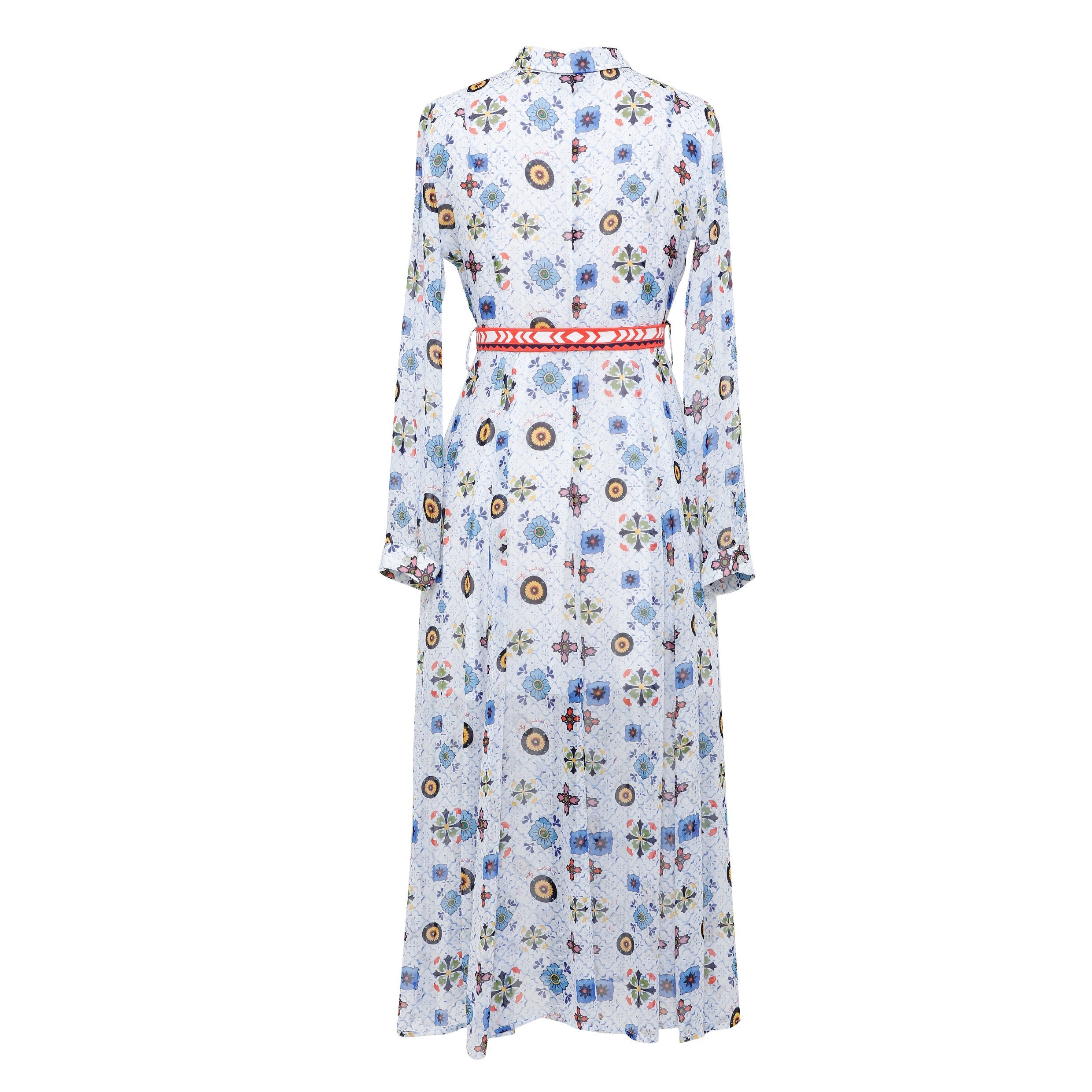 Signature Print Georgette Dress - EMILY LOVELOCK