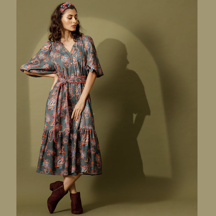 Sophie Dress - Green - EMILY LOVELOCK