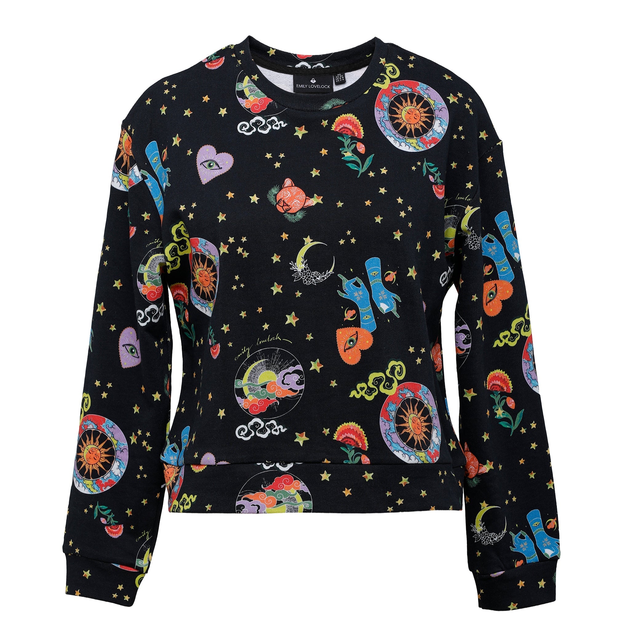 Tessa Sweatshirt - Black - EMILY LOVELOCK