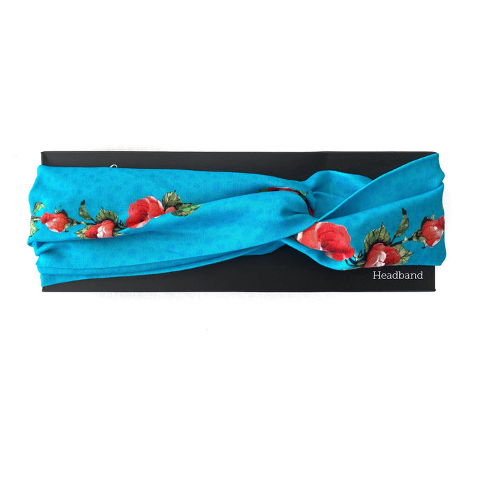 The Mexican Rose Headband - Blue - EMILY LOVELOCK