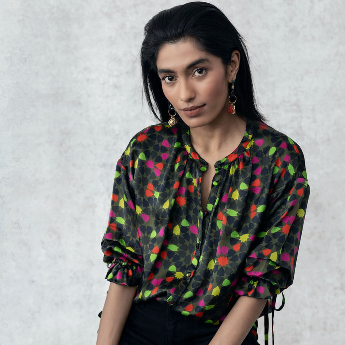 Tracy Blouse - Olive - EMILY LOVELOCK