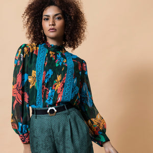 Winter floral top - EMILY LOVELOCK